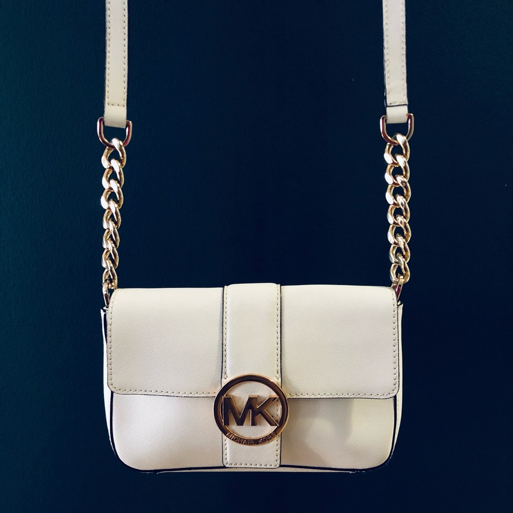 Michael Kors white crossbody bag